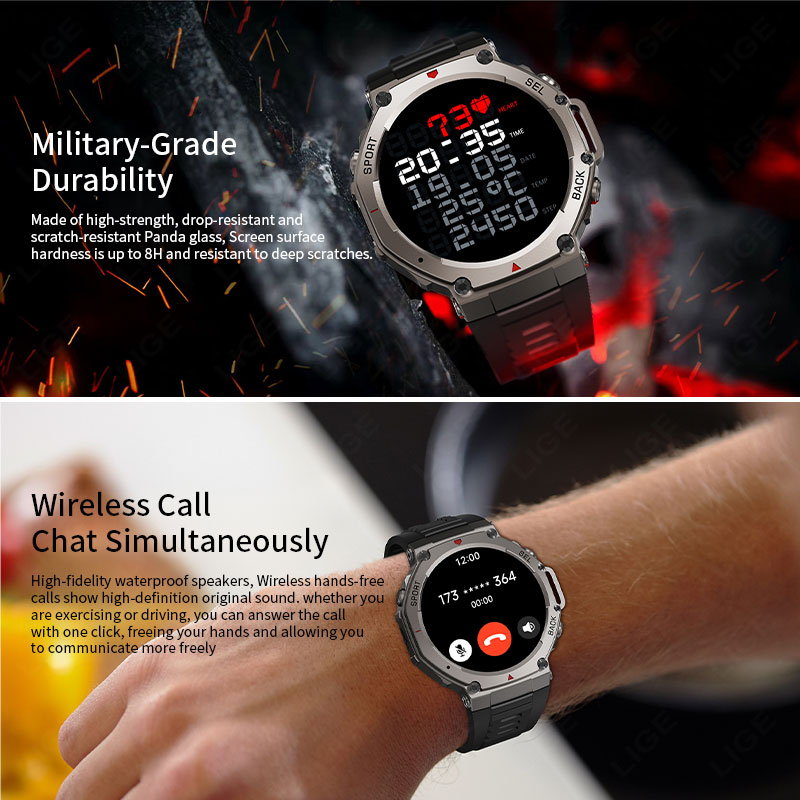 LIGE Military Grade GPS Smart  - đánh giá và giá Altimeter Compass Watch