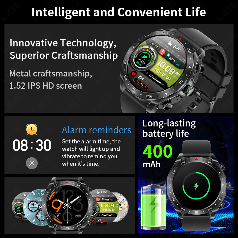 LIGE With Earbuds Bluetooth He - đánh giá và giá Smartwatch Watches Price