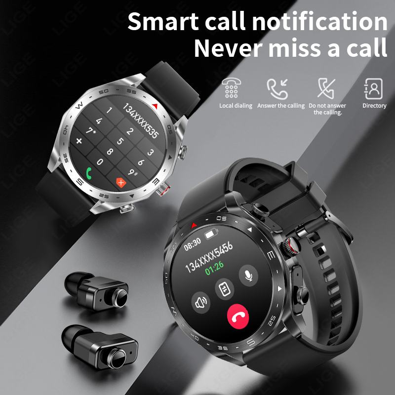 LIGE With Earbuds Bluetooth He - đánh giá và giá Smartwatch Watches Price