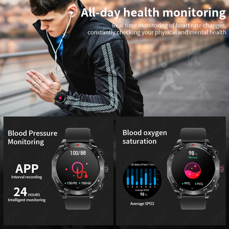 LIGE With Earbuds Bluetooth He - đánh giá và giá Smartwatch Watches Price